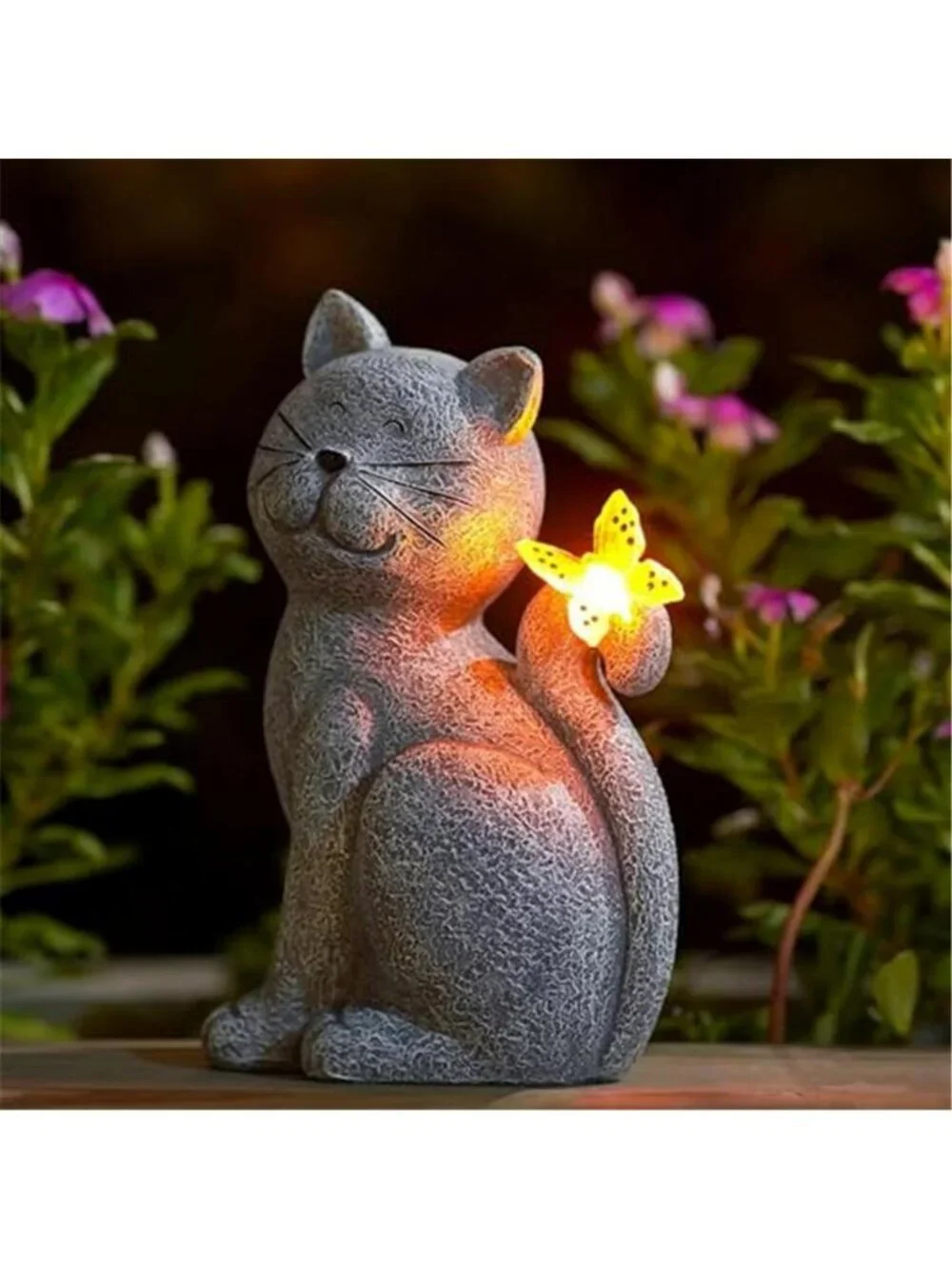 Nacome Cat Outdoor Statues for Garden: Outside Decor with Butterfly Clearance
